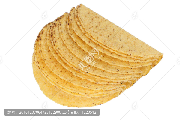 玉米殼分離的白色背景