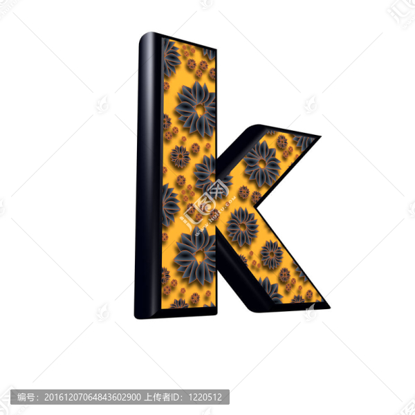 帶花藝設計的3D字母