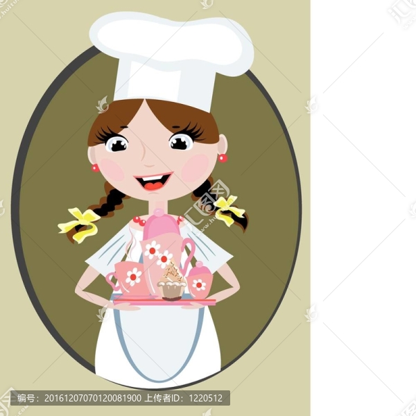 女孩做飯