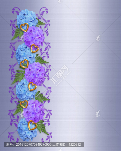 花邊繡球花和心