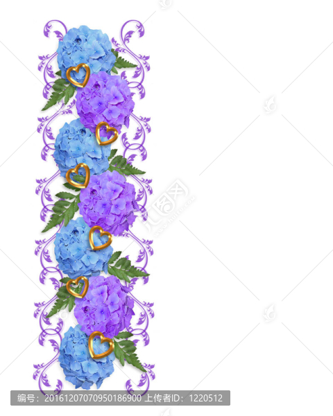 花邊繡球花和心