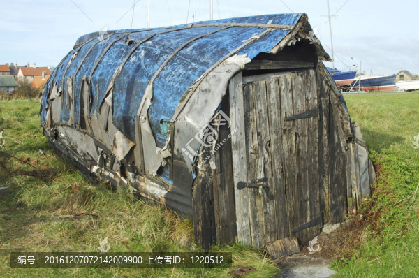 老船屋在Lindisfarne島