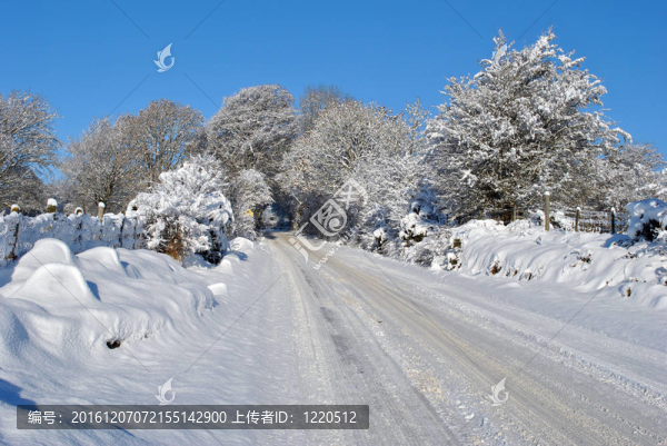 冰雪覆蓋的道路