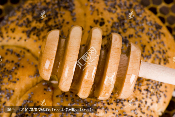 美麗的黃色補(bǔ)丁的蜂蜜