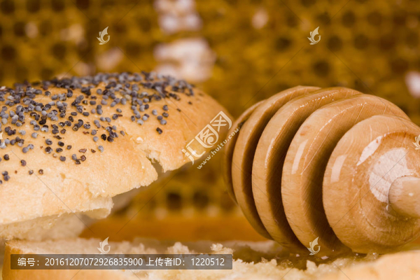 美麗的黃色補(bǔ)丁的蜂蜜