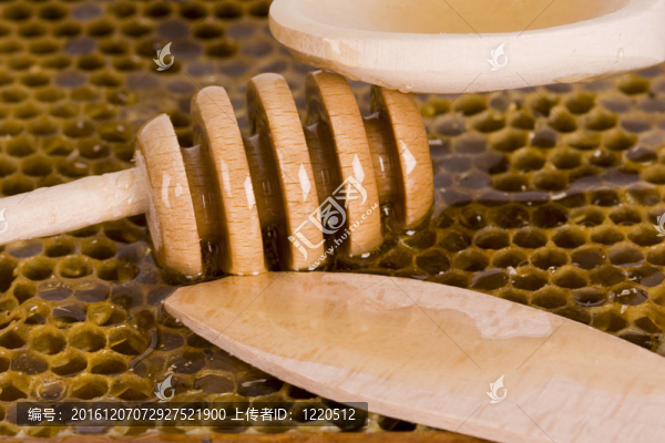 美麗的黃色補(bǔ)丁的蜂蜜
