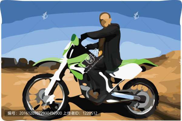 男子對污垢自行車插圖沒有臉