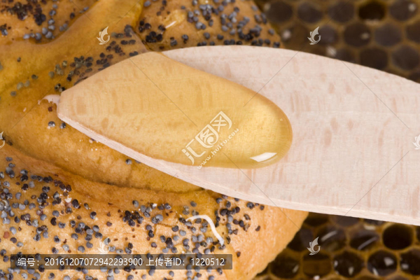 美麗的黃色補(bǔ)丁的蜂蜜