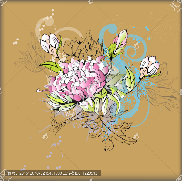 復(fù)古的花