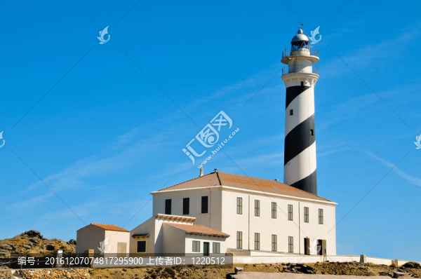 favaritx燈塔的梅諾卡島觀；巴利阿里群島；西班牙