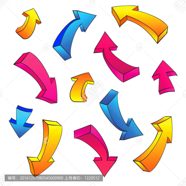 3D顏色粗略的設(shè)計元素集