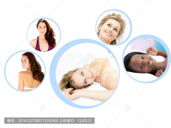 可愛的女人蒙太奇