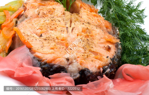 鮭魚牛排