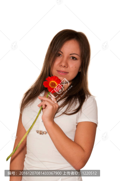 女人與非洲菊