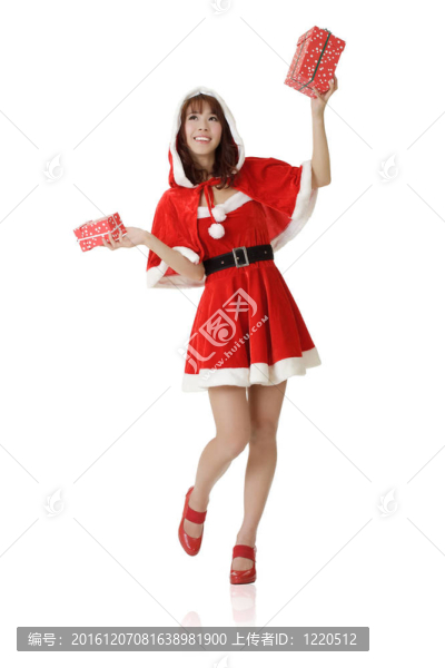 圣誕快樂的女孩