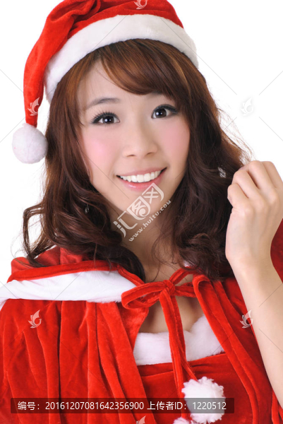 興奮的圣誕女孩