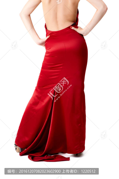 穿紅衣服的女士