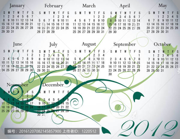 2012春季花卉日歷