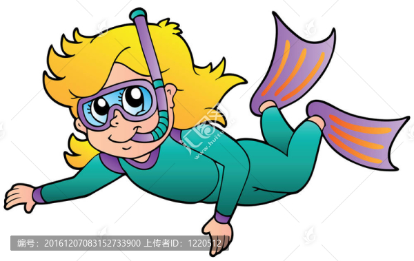 潛水潛水游泳的女孩
