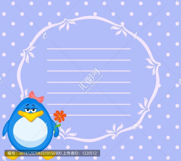 卡通花企鵝