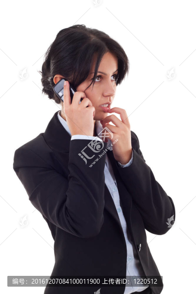 女人在電話里思考