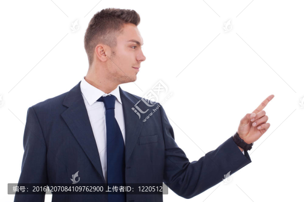 商人指著一邊