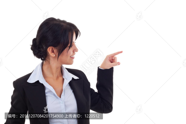 指向一邊看
