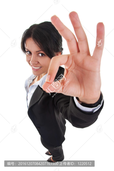 商業(yè)女人做手勢