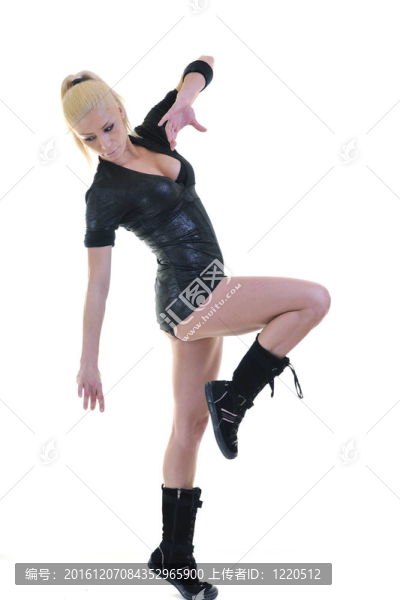 健身和鍛煉與金發(fā)女人