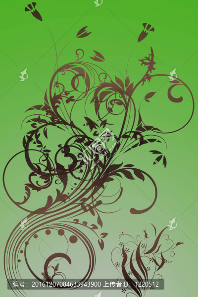美麗的插圖花卉背景設計與梯度