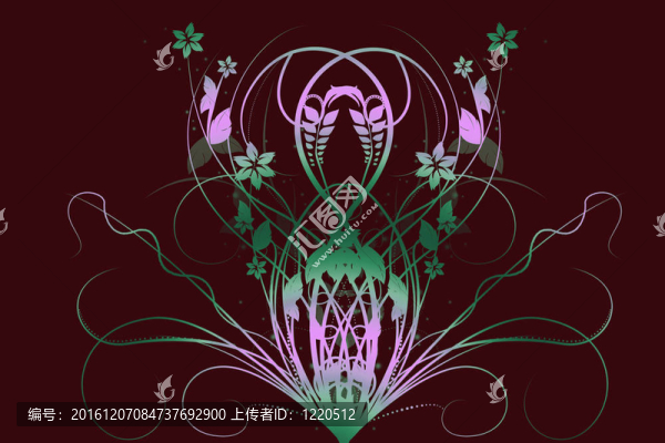 美麗的插圖花卉背景設計與梯度