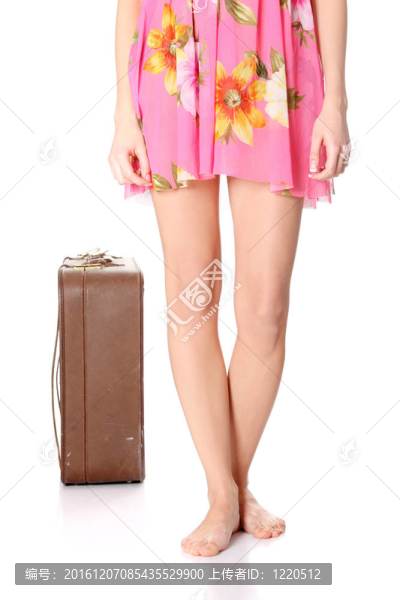 高加索女子腿帶旅行箱