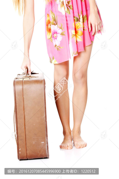 高加索女子腿帶旅行箱
