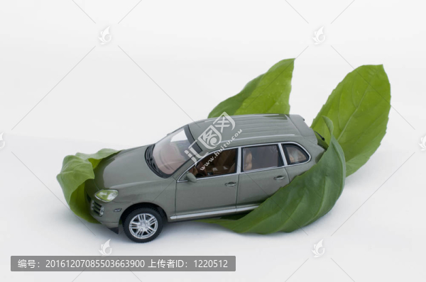 綠色樹葉與汽車生態(tài)理念