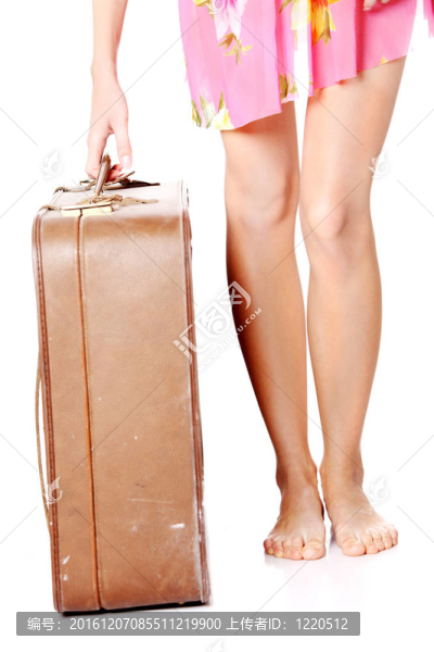高加索女子腿帶旅行箱