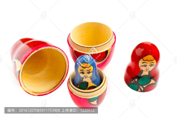 俄式套娃的俄羅斯傳統(tǒng)紀(jì)念品；木制娃娃