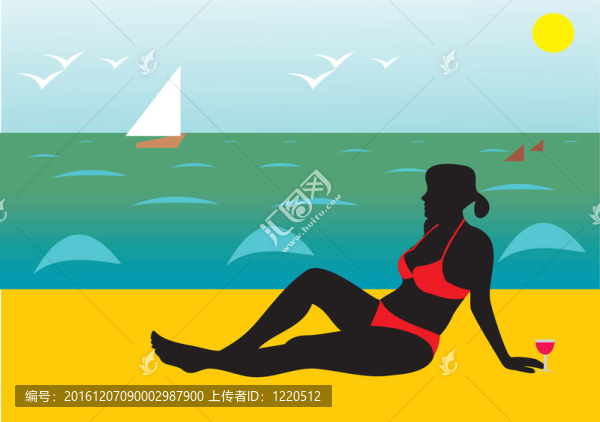 海灘上的女孩
