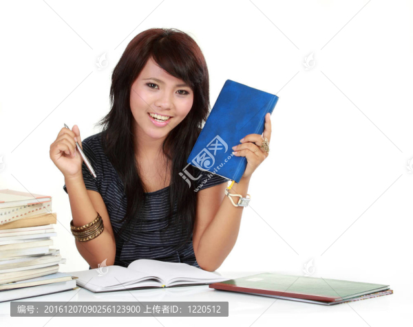 女人掛書