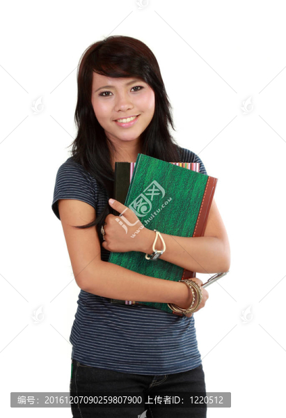 年輕婦女與書籍