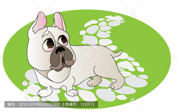 法國斗牛犬的滑稽畫