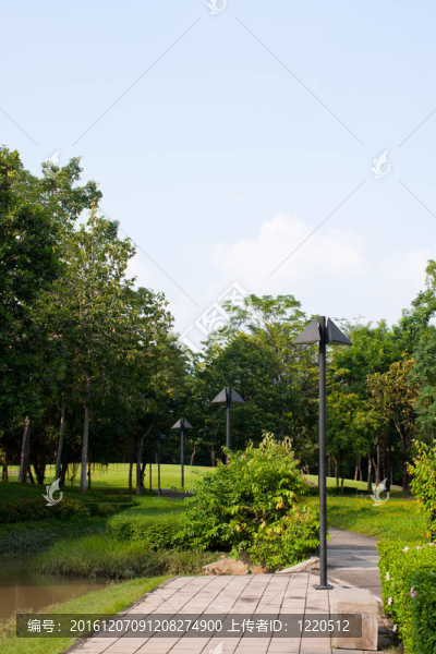 公園的石凳。