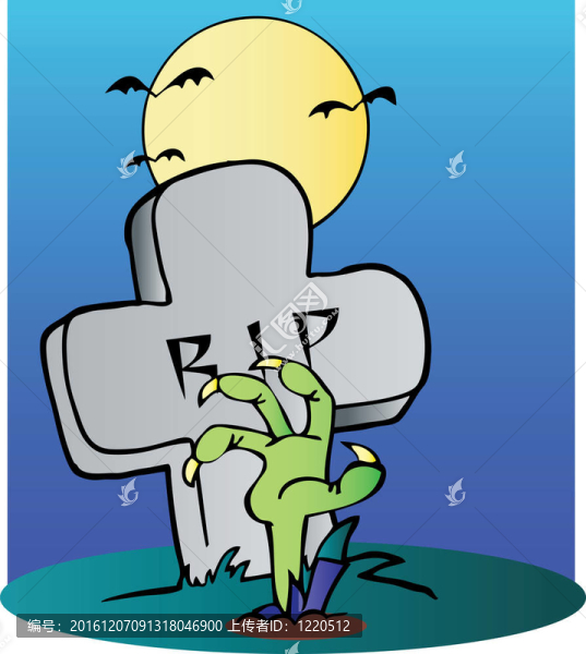 綠色僵尸的手