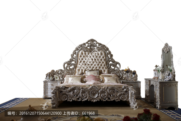床,床頭柜,妝鏡,妝凳