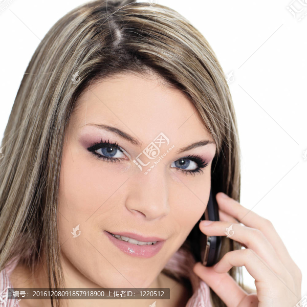 美麗的女人在電話里