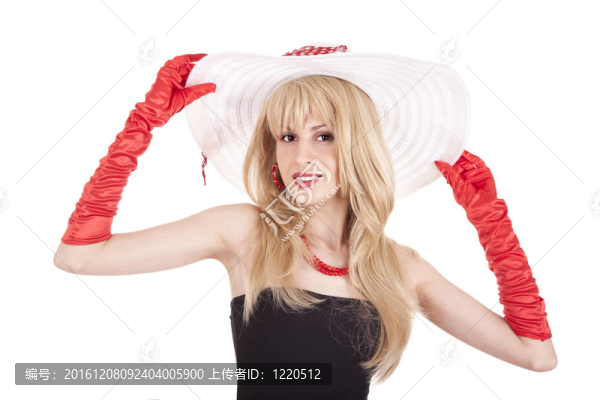 時尚女孩復(fù)古風(fēng)格大帽子