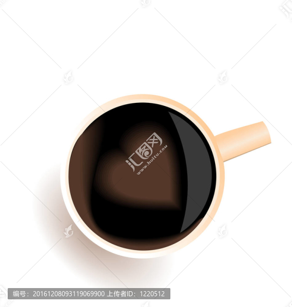 愛(ài)心咖啡杯插圖