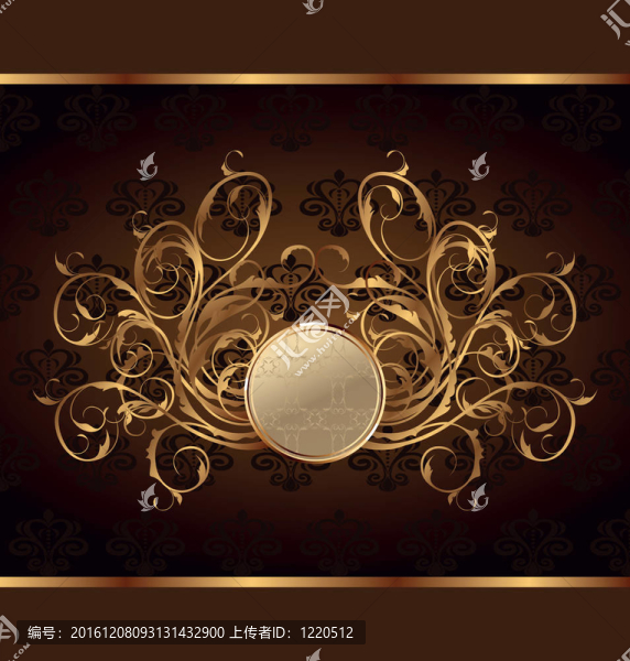 金色邀請框或包裝精美設(shè)計