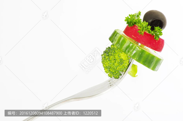 叉子上的食物
