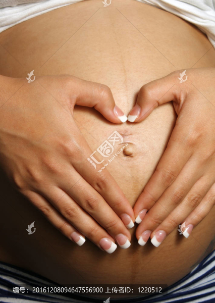 懷孕8個月的女人肚子