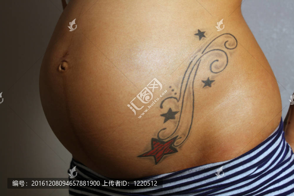 懷孕女性腹部紋身（1）